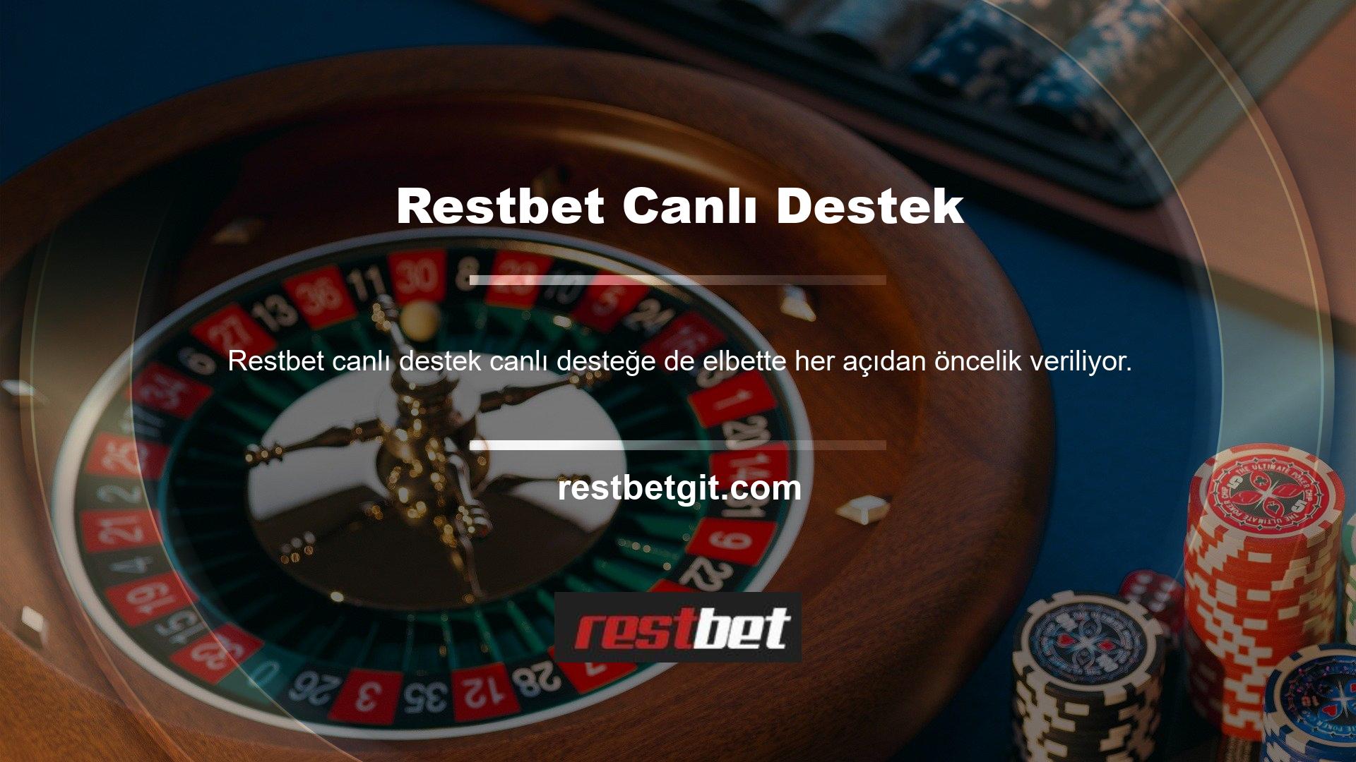 Restbet Canlı Destek ve Müşteri Hizmetleri